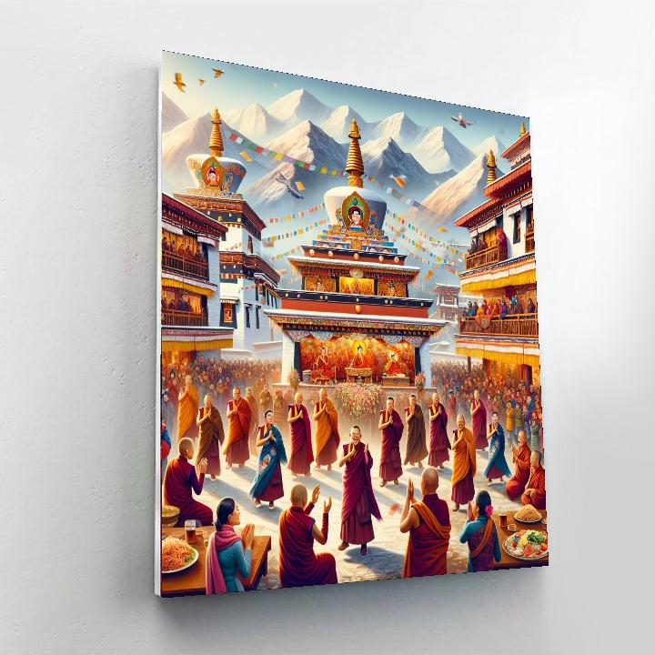 Losar Festival - Dharamshala Number Painting