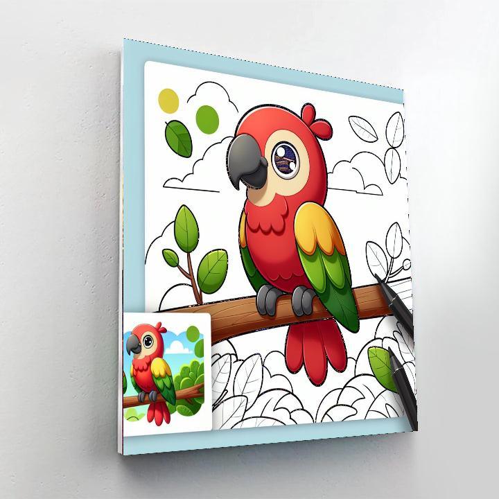 Friendly Parrot Paint By Numbers Kits