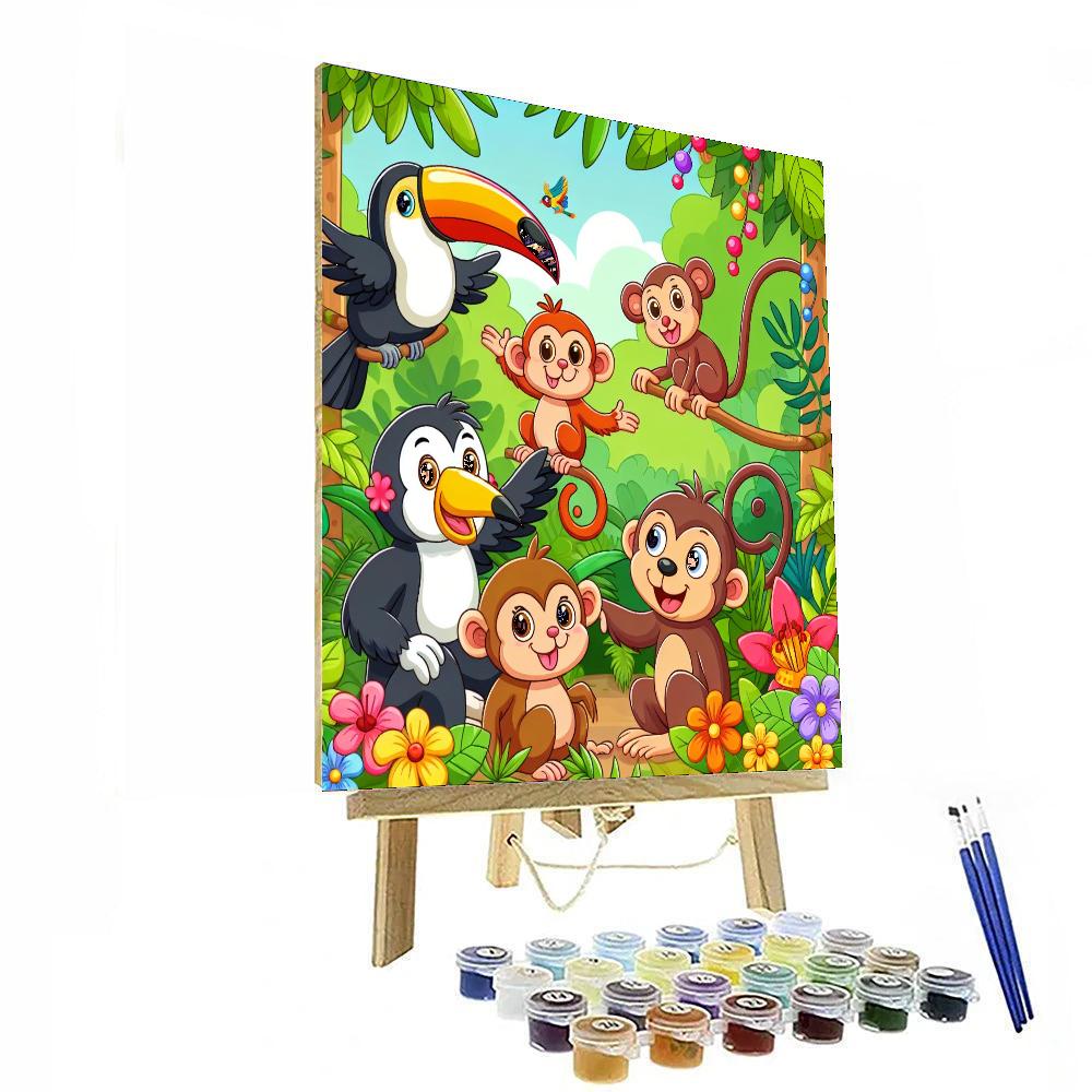 Rainforest Romp Painting Number Kit
