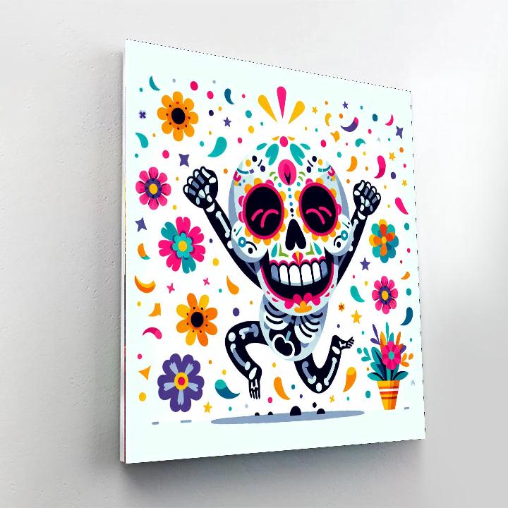 Dancing Sugar Skull Numbered Painting Kits