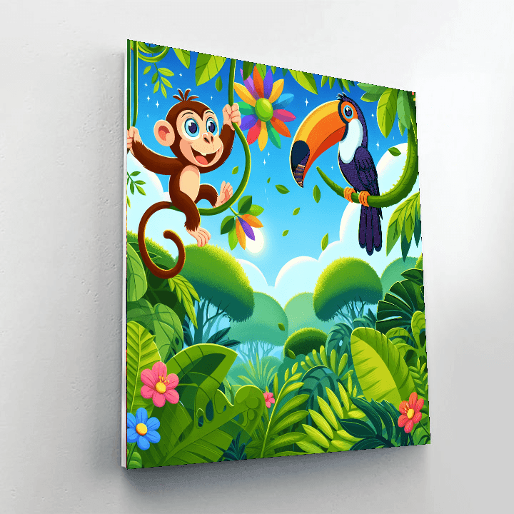 Exploration In The Jungle Painting Number Kit