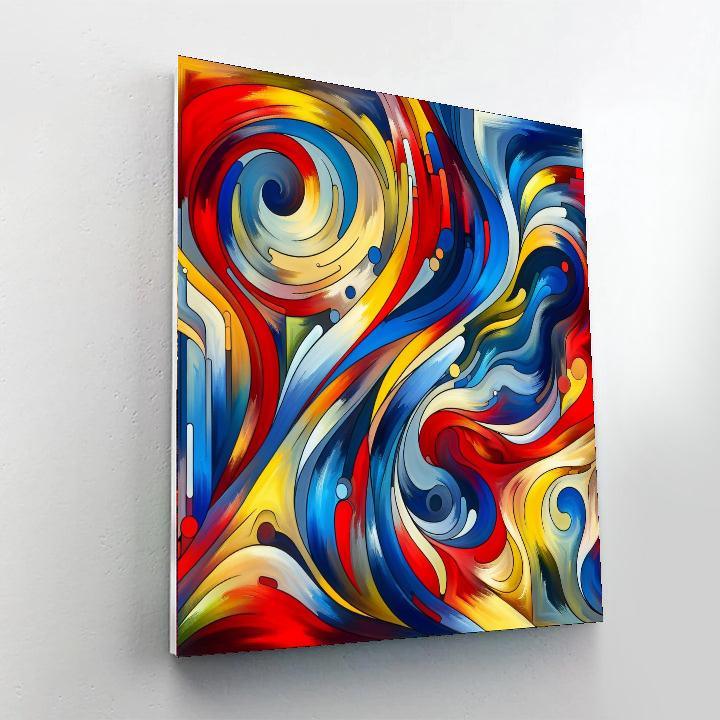Stain's Abstract Flow Number Painting