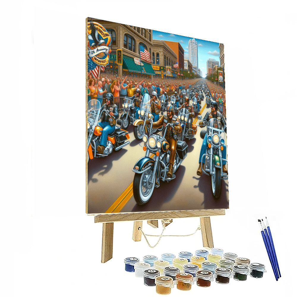 Harley Davidson 110th Anniversary Rally Painting By Numbers Kit