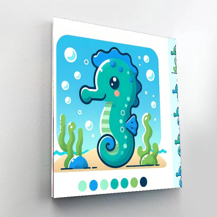 Sailing Seahorse Adventure Paint By Color