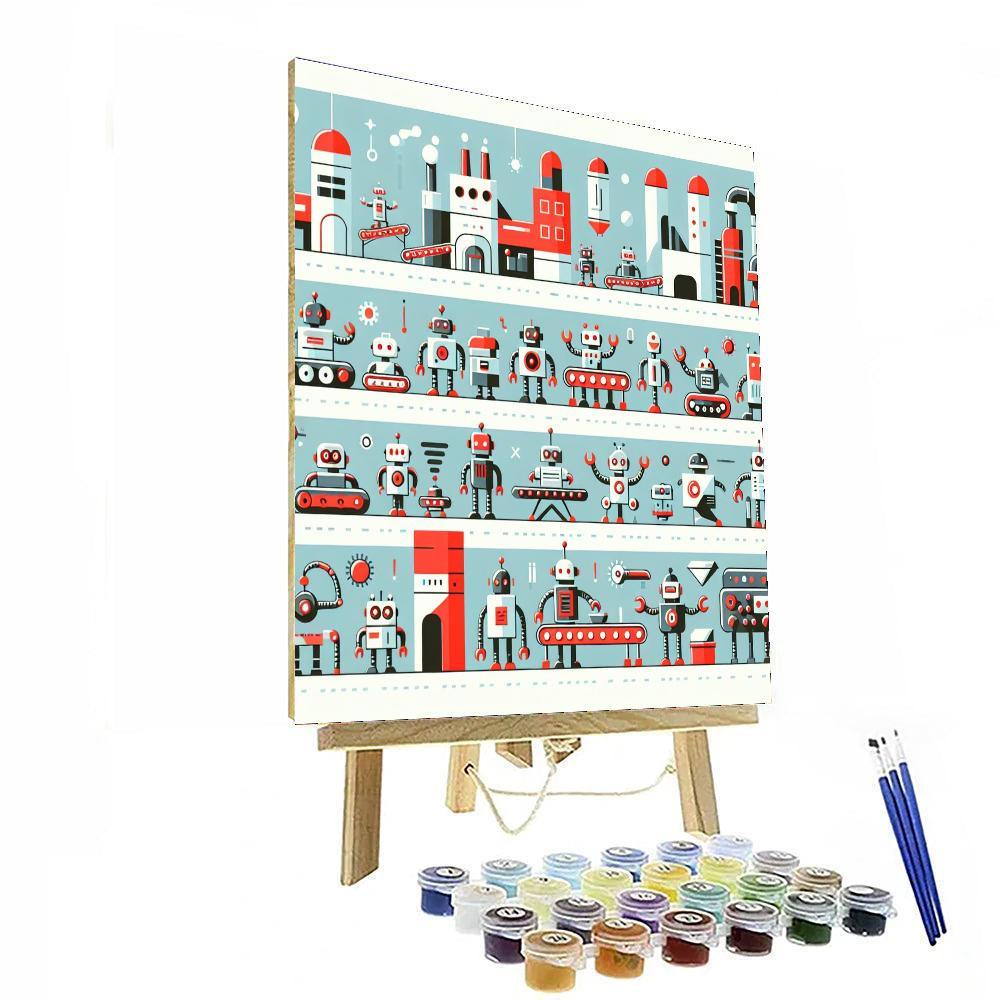 Robot Factory Frenzy Paint By Color