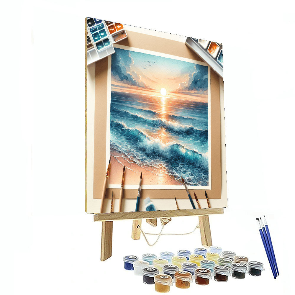 Ocean's Whisper Wall Mural Numbered Painting Kits