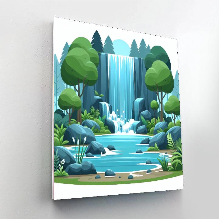 Wonderful Waterfalls Numbered Painting Kits