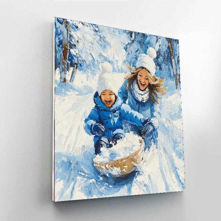 Mommy And Me In The Snow Paint By Number