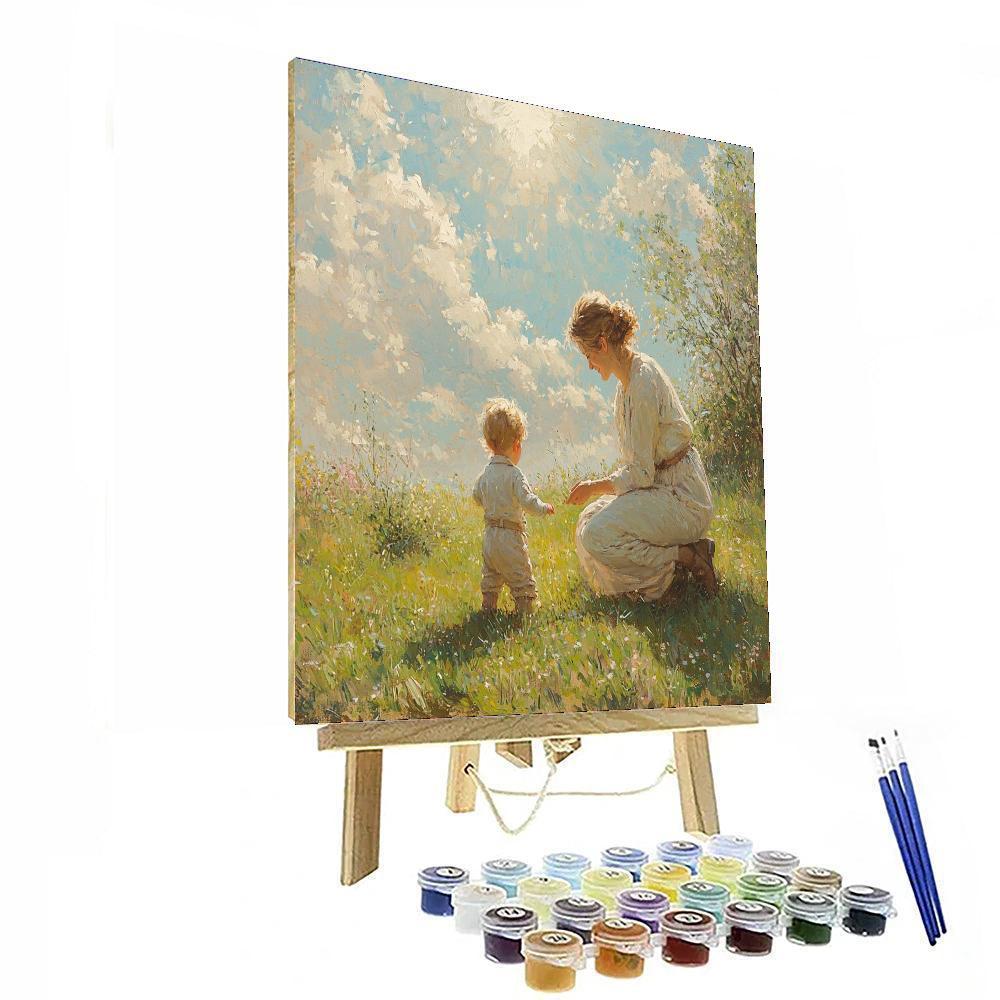 Guiding The Little Steps Number Painting