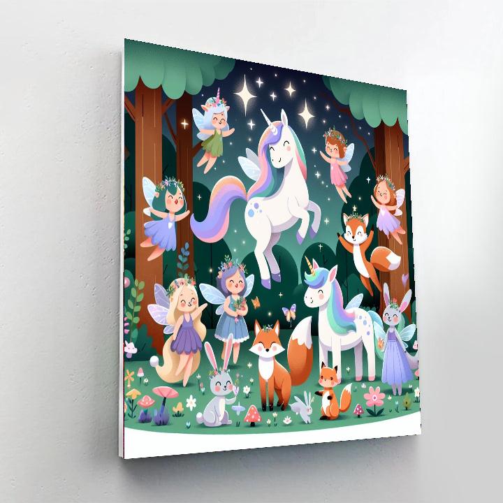 Enchanted Forest Fiesta Number Painting