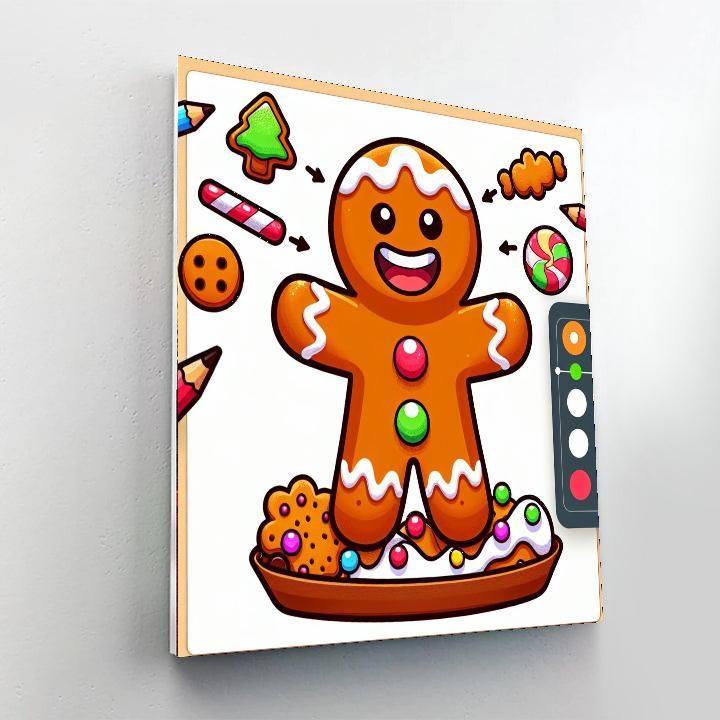 Charming Gingerbread Man Paint By Number