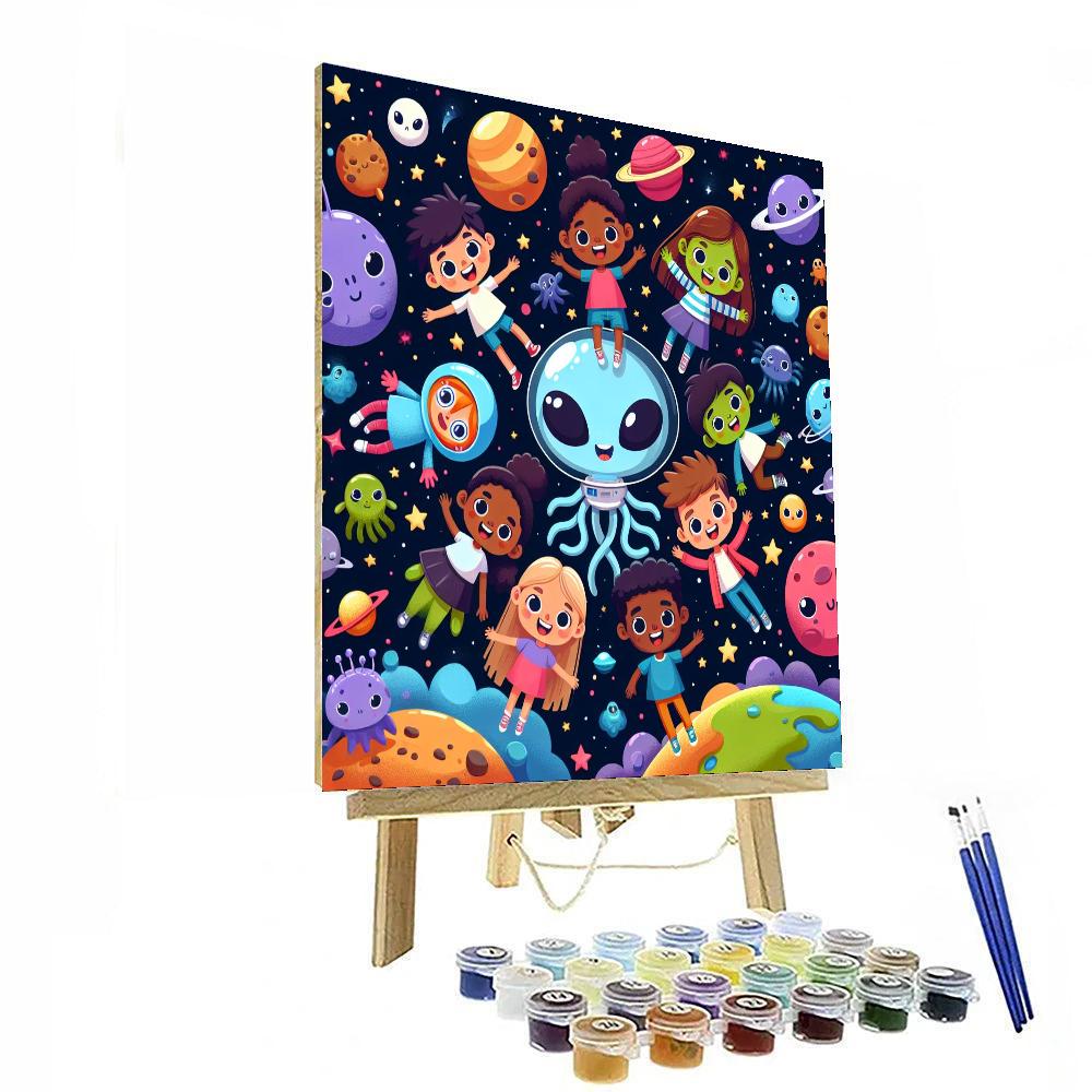 A Day In Space Paint By Numbers Art