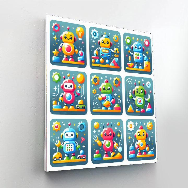 The Great Robot Adventure Painting Number Kit