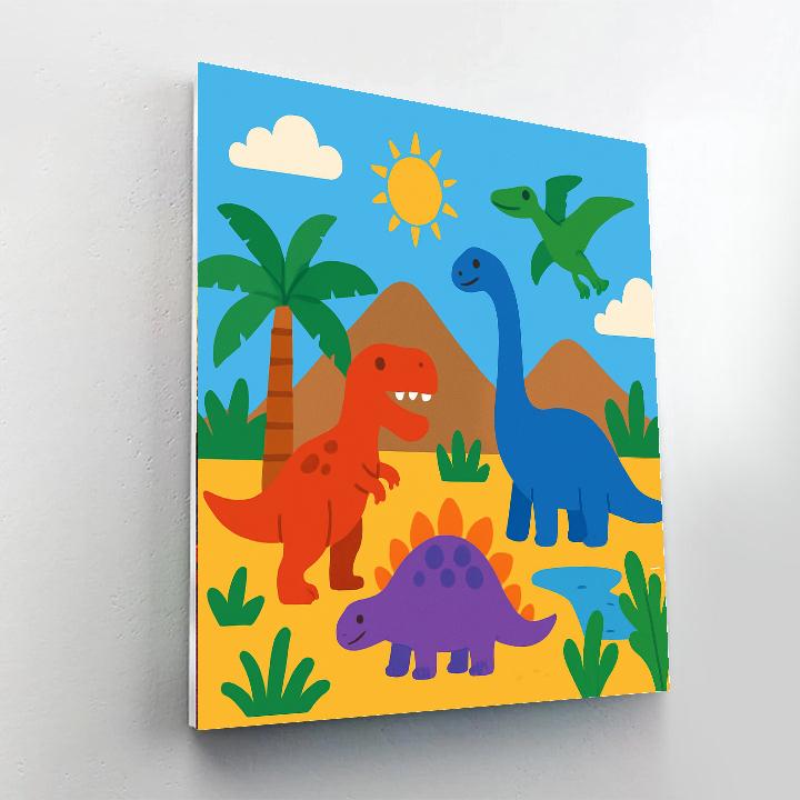 Colorful Dino Discovery Paint By Numbers Kits