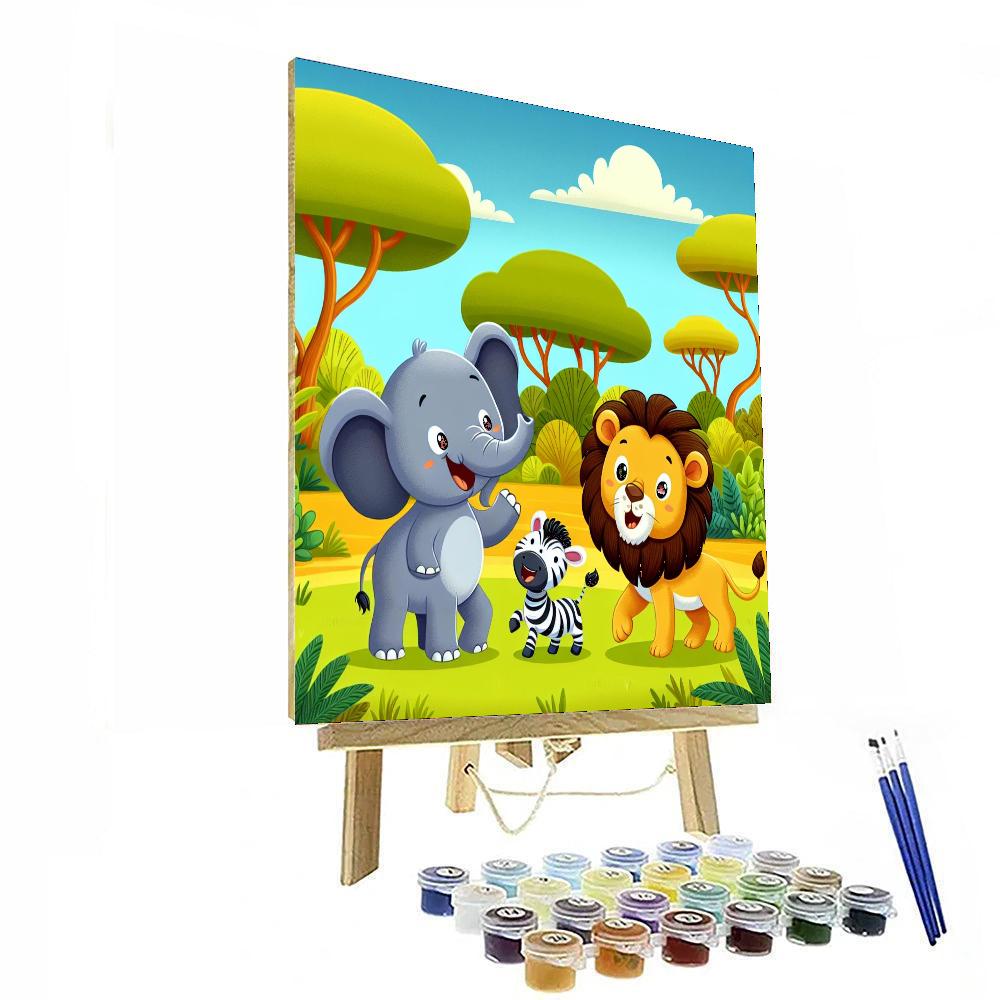 Safari Shenanigans Painting Number Kit