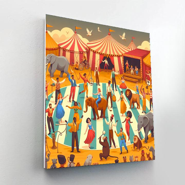 Cheerful Circus Camp Paint By Numbers