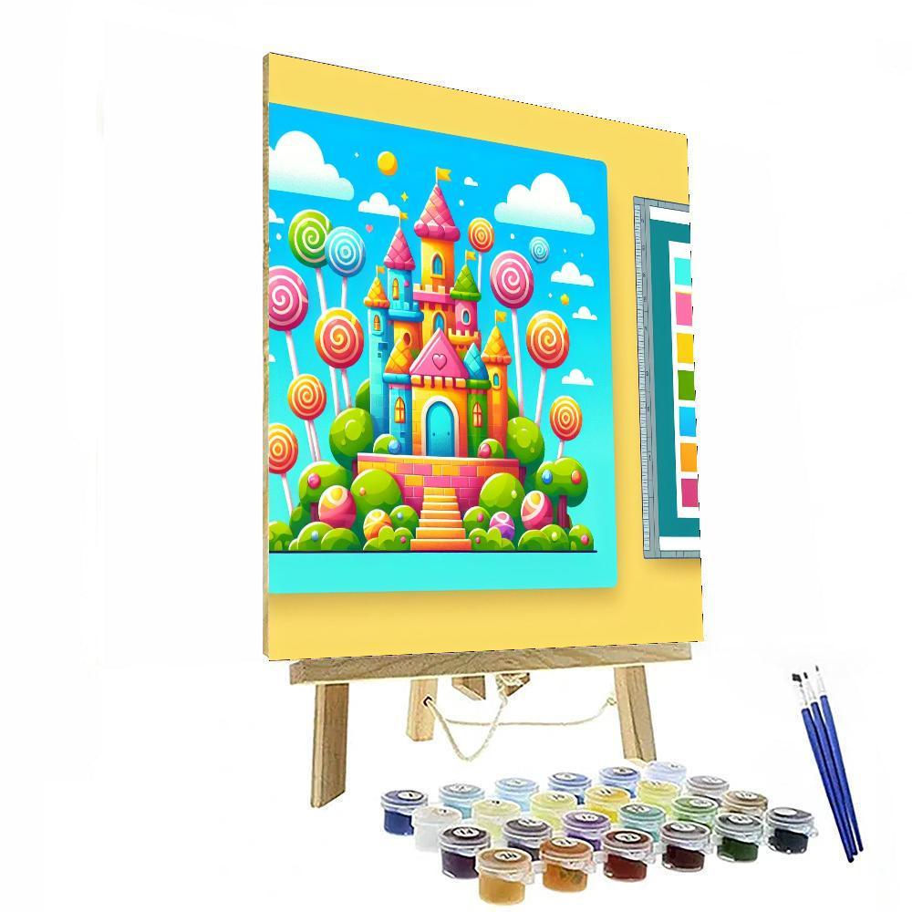 Joyful Candy Castle Number Painting