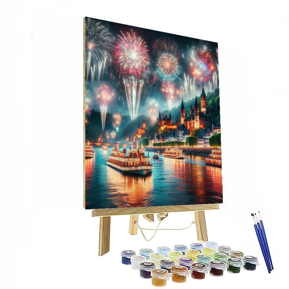 Rhine In Flames - Germany Number Painting