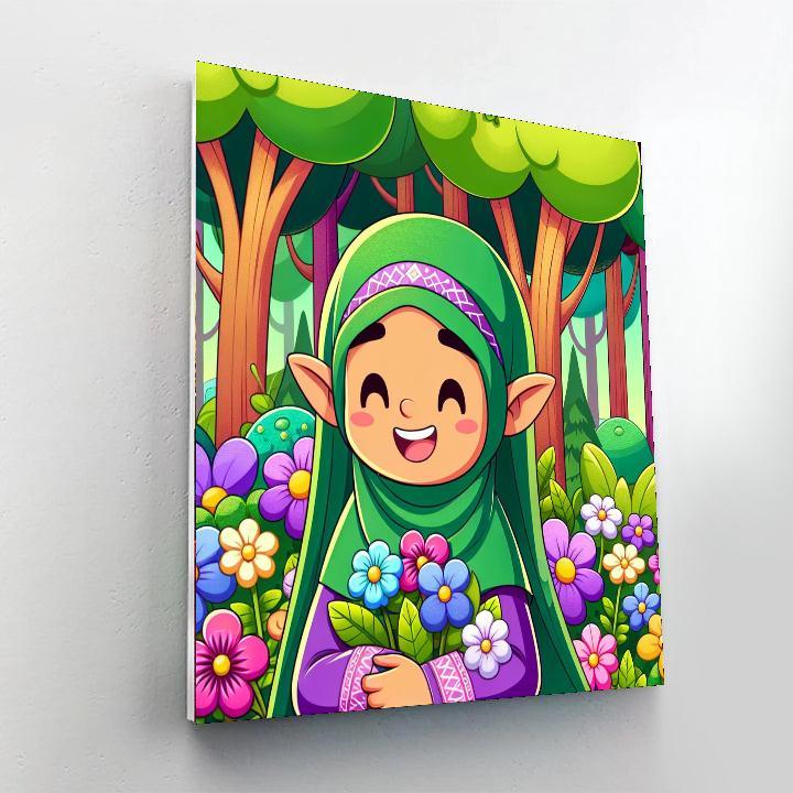 Caring Forest Elf DIY Paint By Numbers