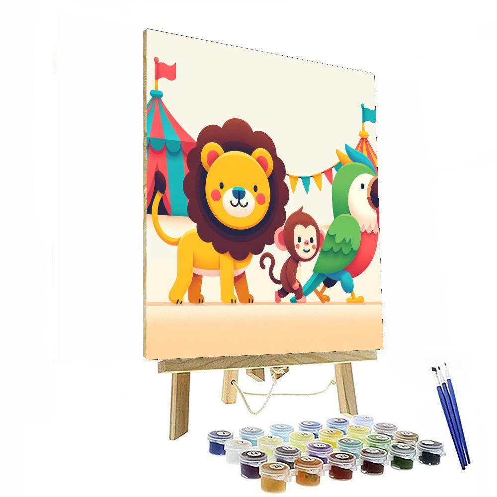 Circus Friends Parade Painting By Numbers Kit