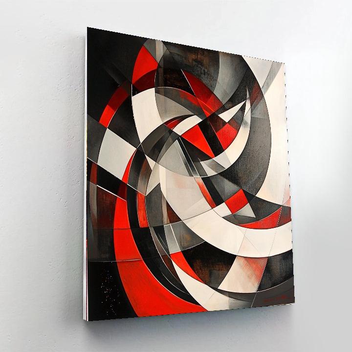 Kazimir Malevich Inspired Dynamic Space  Paint By Color