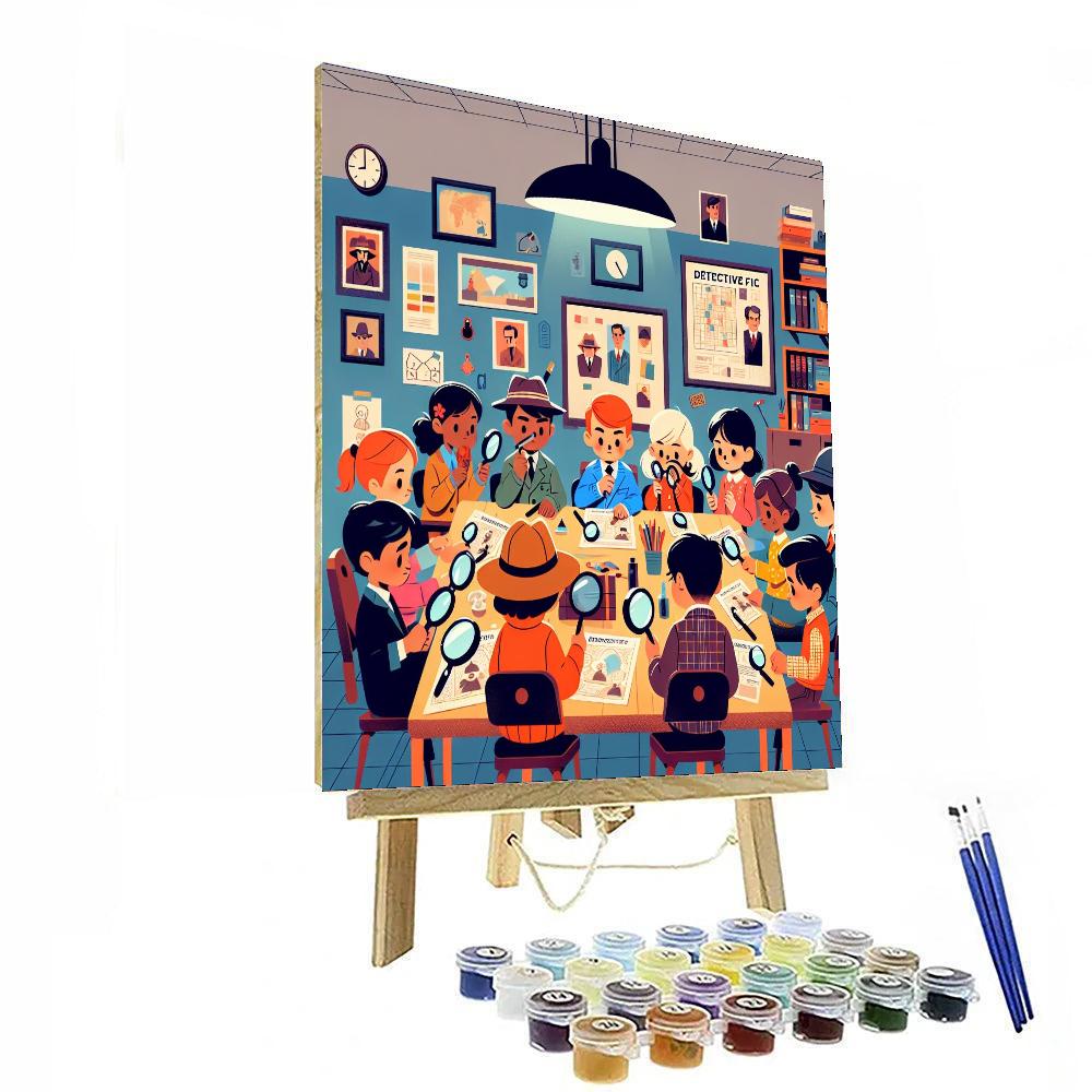 Mystery Detective Headquarters Painting Number Kit