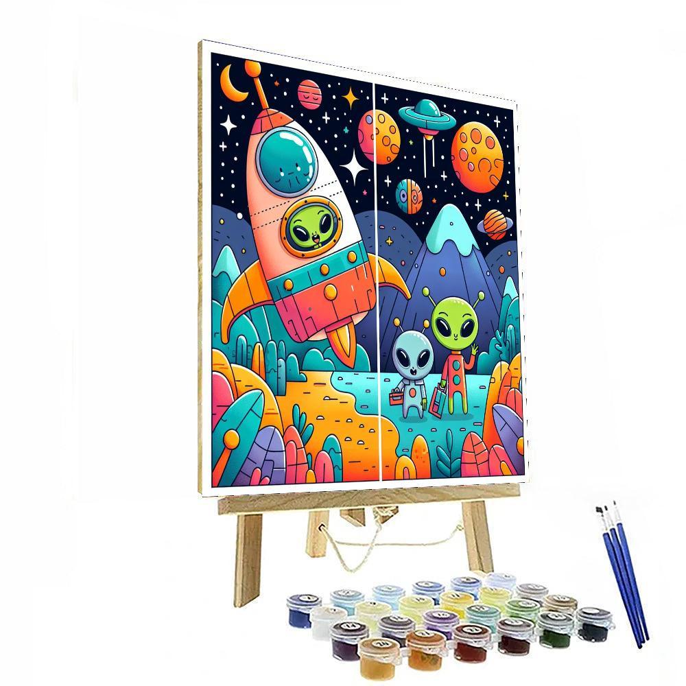 Alien Adventure Quest DIY Paint By Numbers