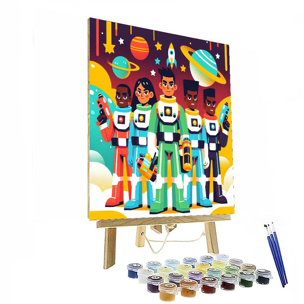 Super Space Rangers Number Painting