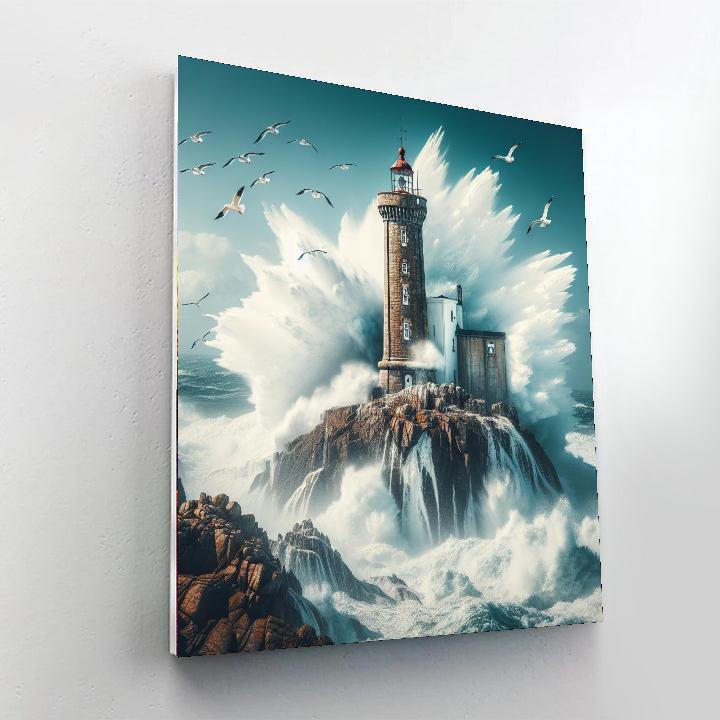 Nautical Coastal Lighthouse Painting By Numbers Kit
