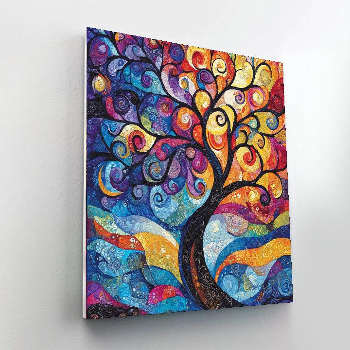 Gustav Klimt Inspired Whirlwind Of Emotions  Number Painting