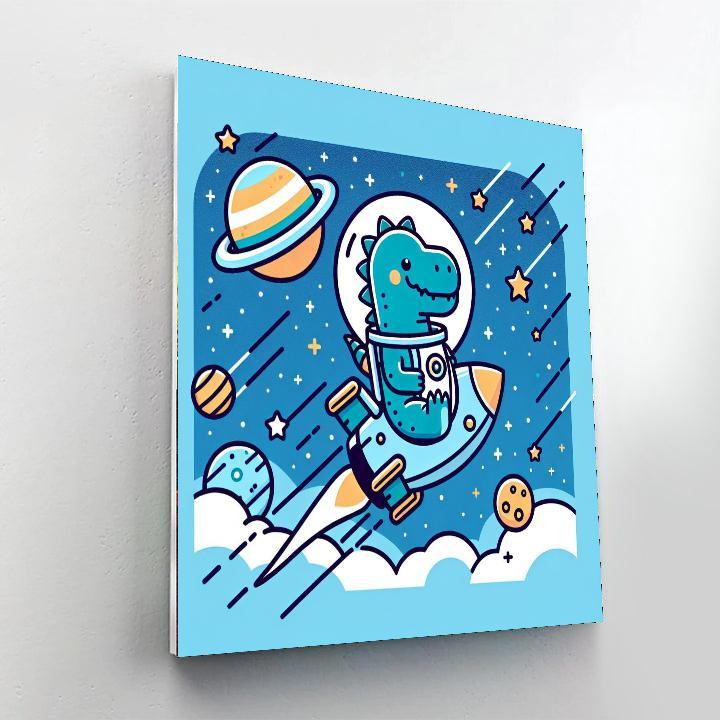 Space Dinosaurs DIY Paint By Numbers