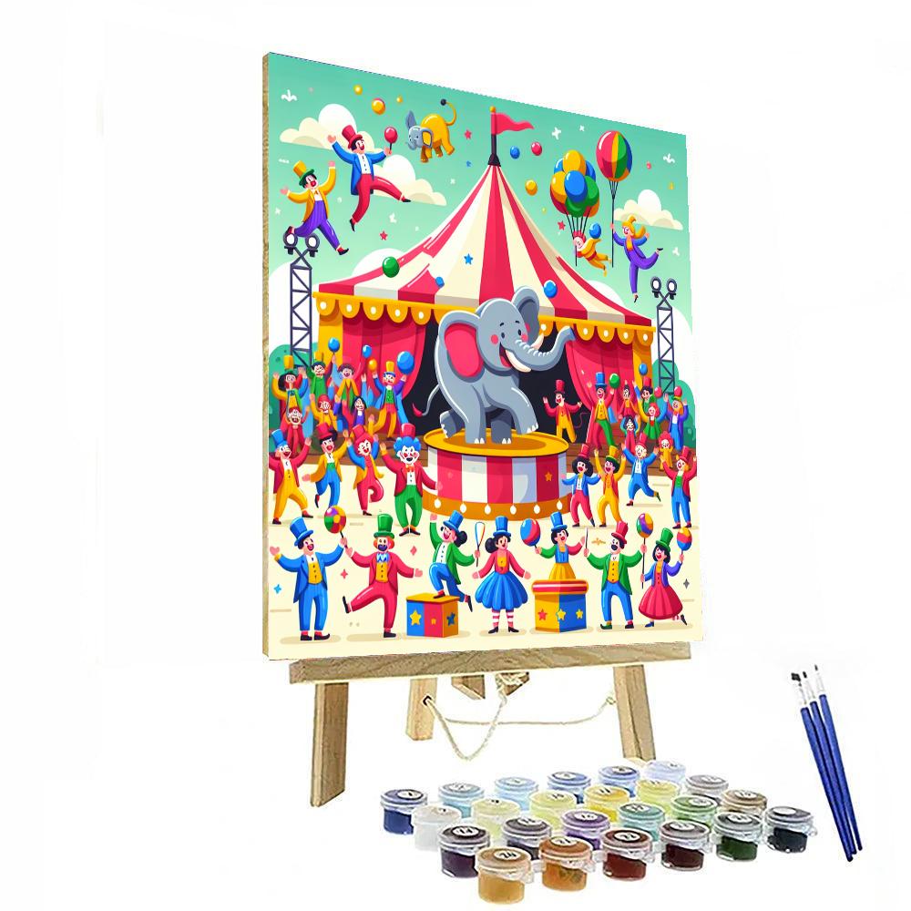 Giggle At The Circus Painting By Numbers Kit
