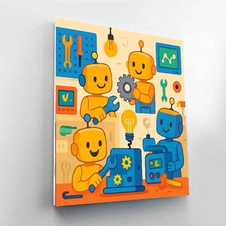 Robot Builders' Lab Paint By Numbers Kits