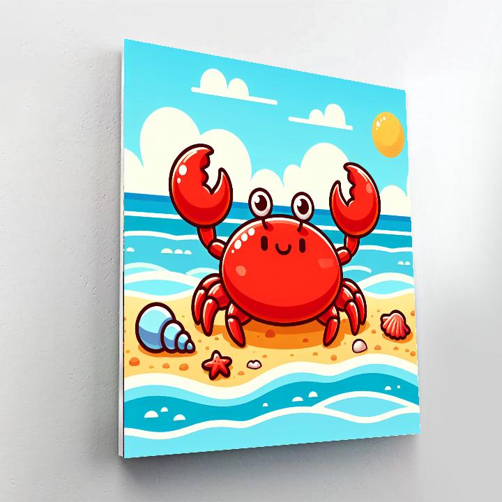 Curly Crab Painting Number Kit