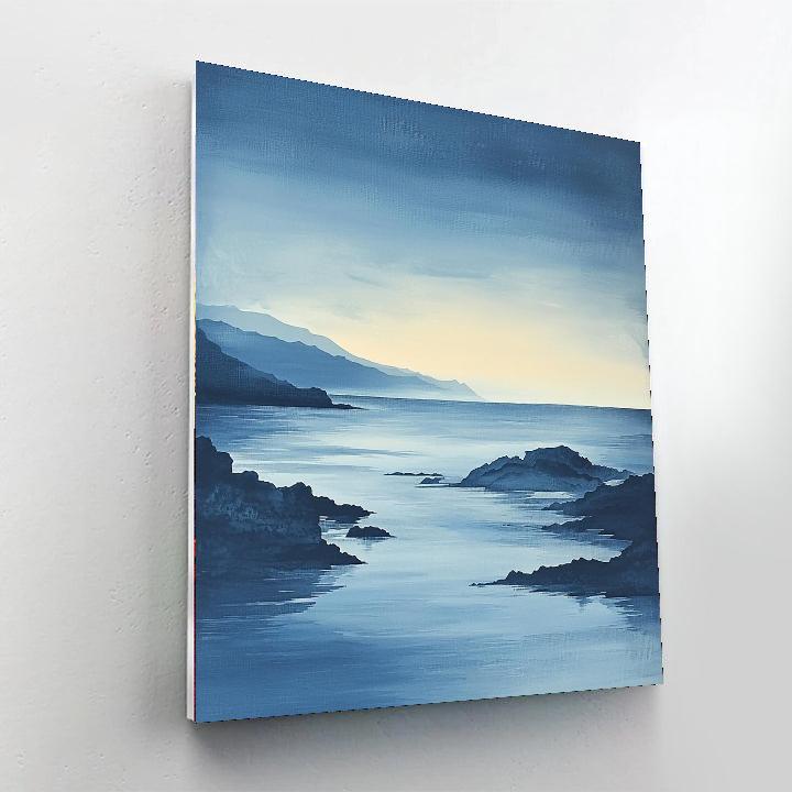 Utagawa Hiroshige Inspired Ocean's Whisper At Dawn  Painting By Numbers Kit