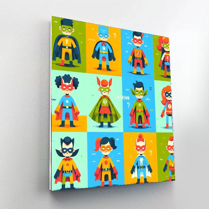 Comic Book Heroes Assembly Paint By Number