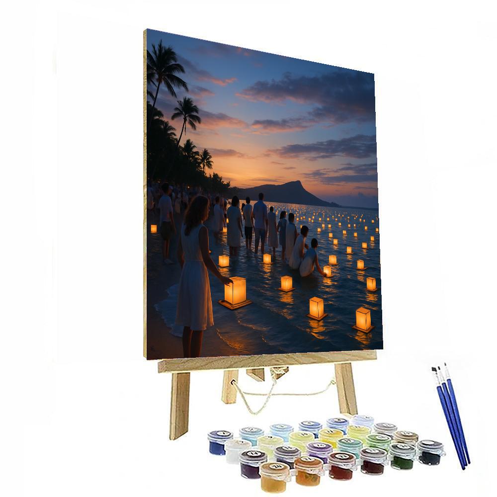 Floating Lantern Festival - Honolulu, Usa Painting Number Kit