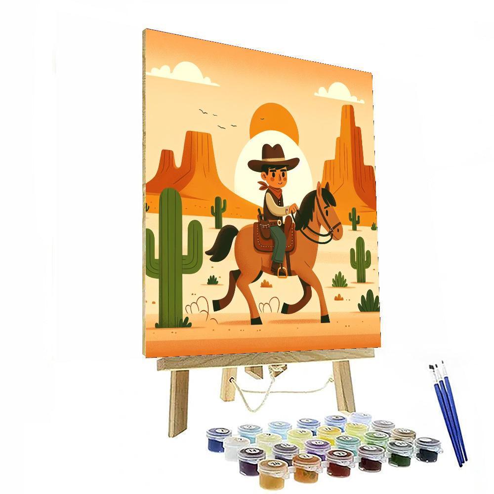 Wild West Cowboy Tales Painting By Numbers Kit