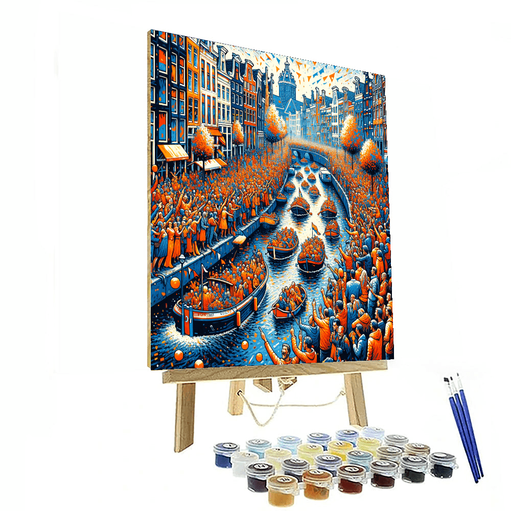 Koninginnedag - Amsterdam Painting By Numbers Kit