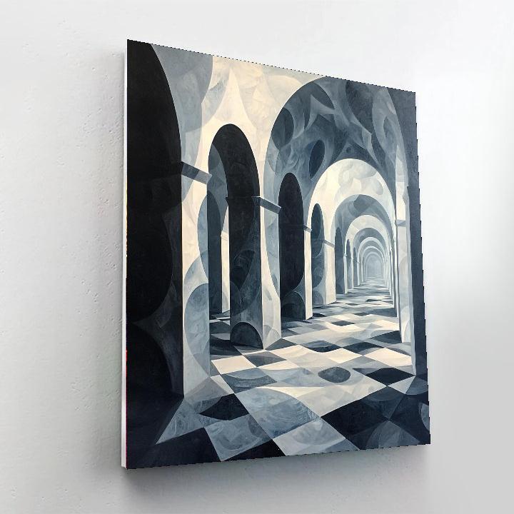 M.C. Escher Inspired Fractal Labyrinths  Numbered Painting Kits