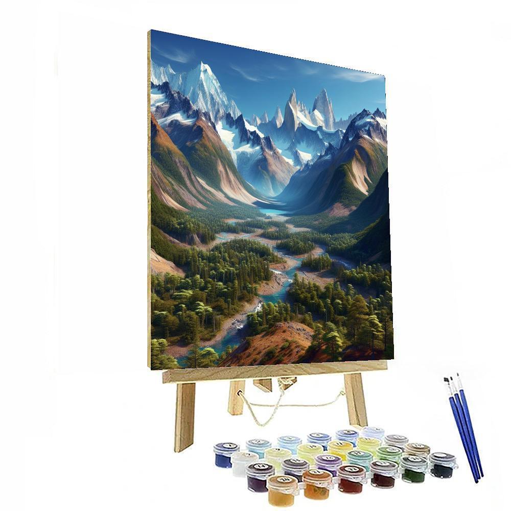 Calm Mountain Retreat Painting By Numbers Kit
