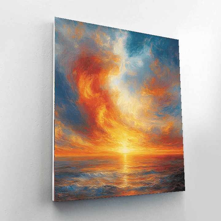 J.M.W. Turner Inspired Ethereal Sky  Paint By Numbers
