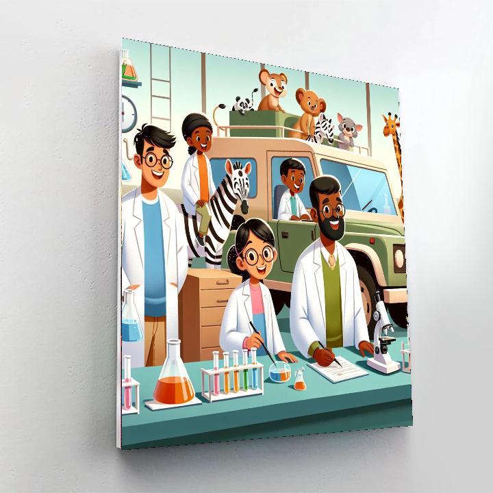 Safari Science Lab DIY Paint By Numbers