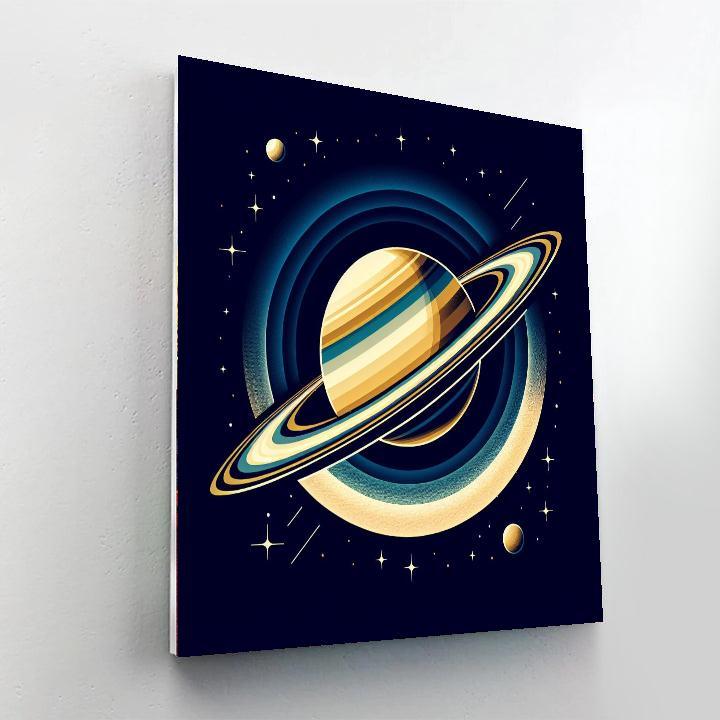 Cosmic Journey To Saturn Painting By Numbers Kit
