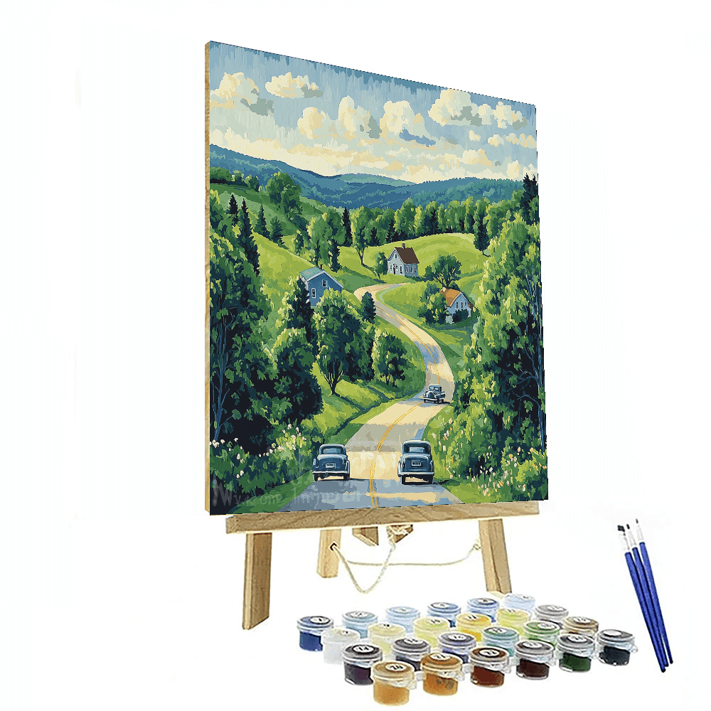 Edward Hopper Inspired Charming Vintage  Paint By Numbers Kits