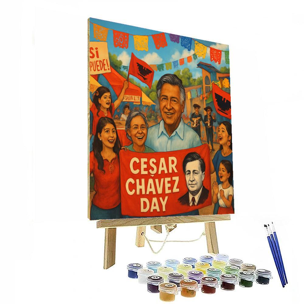 César Chavez Day Paint By Number