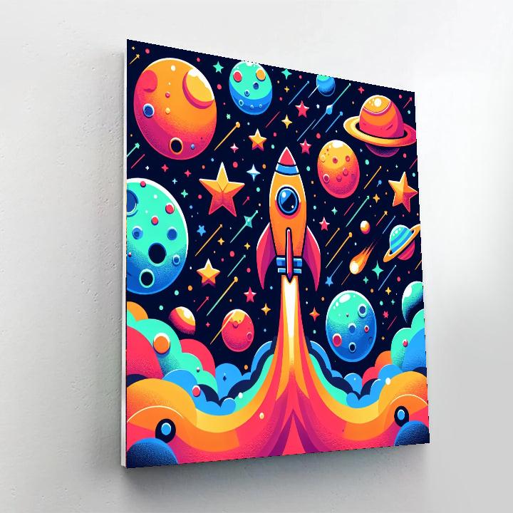 Rambunctious Rocket Rides Numbered Painting Kits