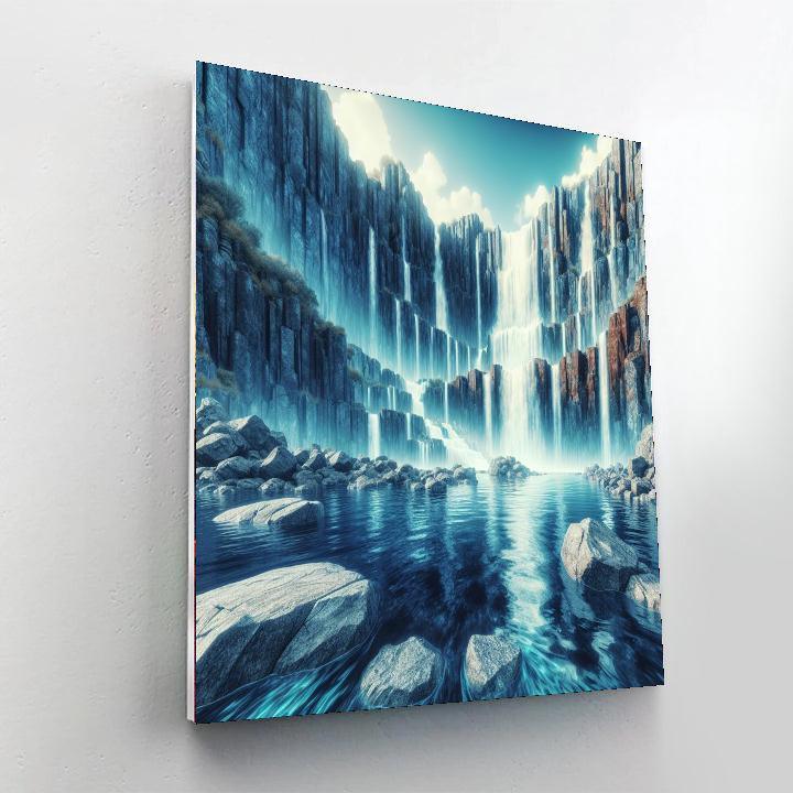 Majestic Waterfall Panorama Numbered Painting Kits