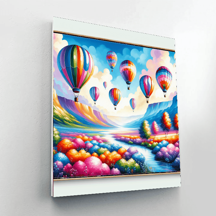 Whimsical Balloon Ride Painting By Numbers Kit