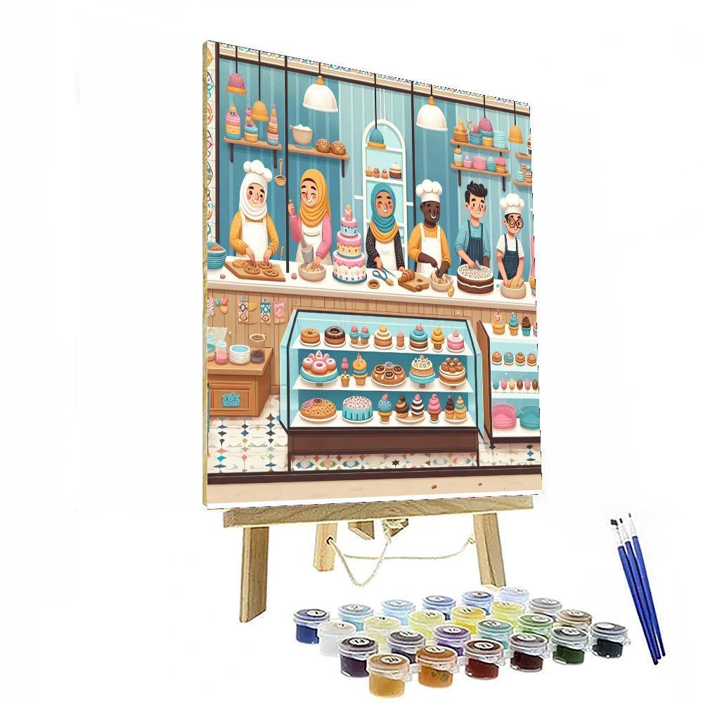 Charming Little Bakery Painting By Numbers Kit